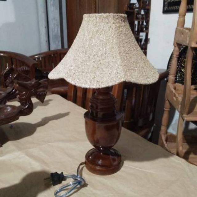  Lampu  tidur  lampu  kamar  lampu  sudut ruangan dari kayu jati 