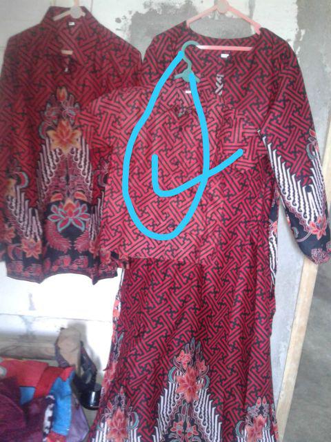 Batik Couple Keluarga Sania Ruffle Ori Ndoro Jowi Dnt Motif Manggar