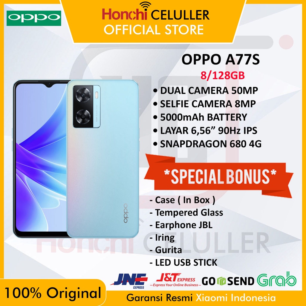 OPPO A77S 8/128 GB GARANSI RESMI OPPO INDONESIA