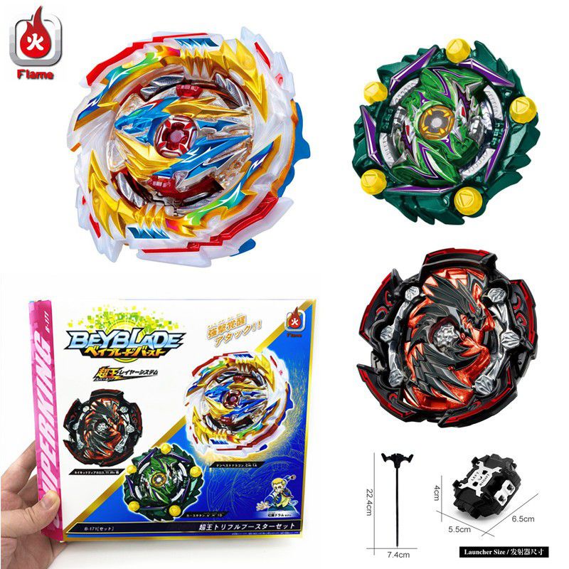 B-171 Beyblade Burst Superking Triple Booster Set Tempest Dragon 01 02 03 Set