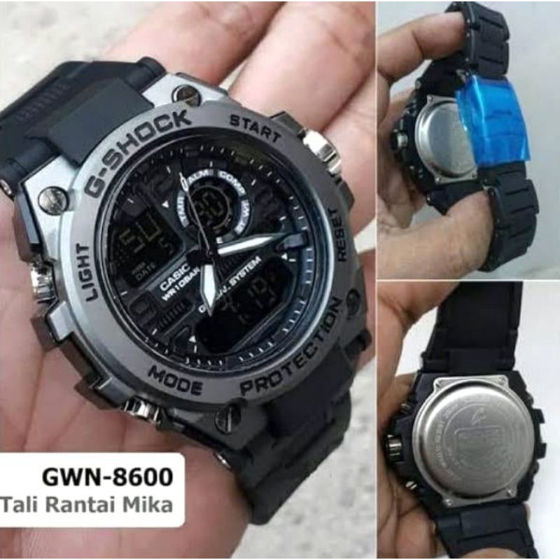 JAM TANGAN G SHOK RANTAI MIKA TEBARU DUAL TAEM_JAM TANGAN PRIA