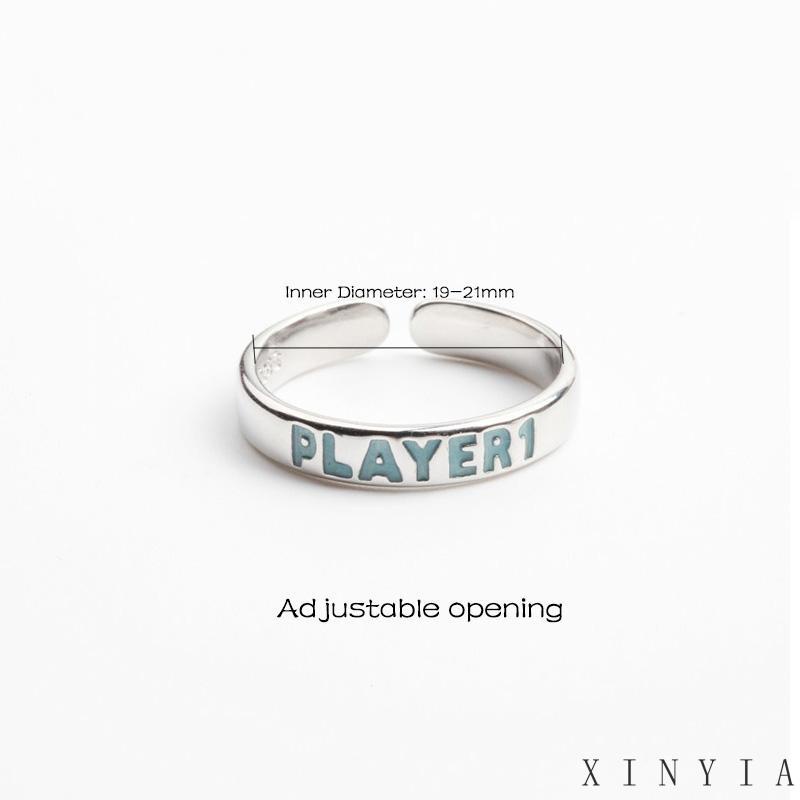 【COD】Cincin Model Terbuka Dapat Disesuaikan Untuk Pria Dan Wanita cincin pasangan bercahaya Hadiah Hari Valentine