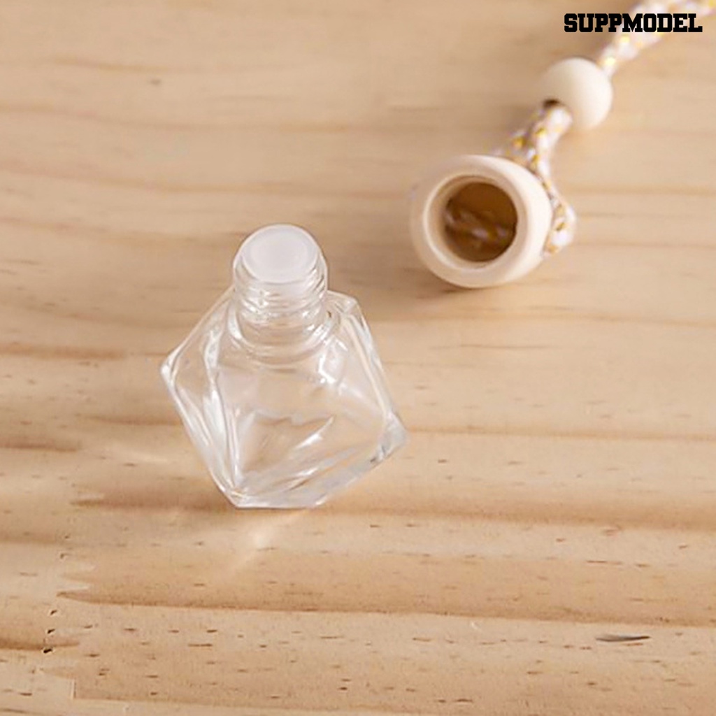 Suppmodel Botol Parfum Aromaterapi Kosong 7-8ml Bentuk Belah Ketupat Untuk Dekorasi Interior Mobil