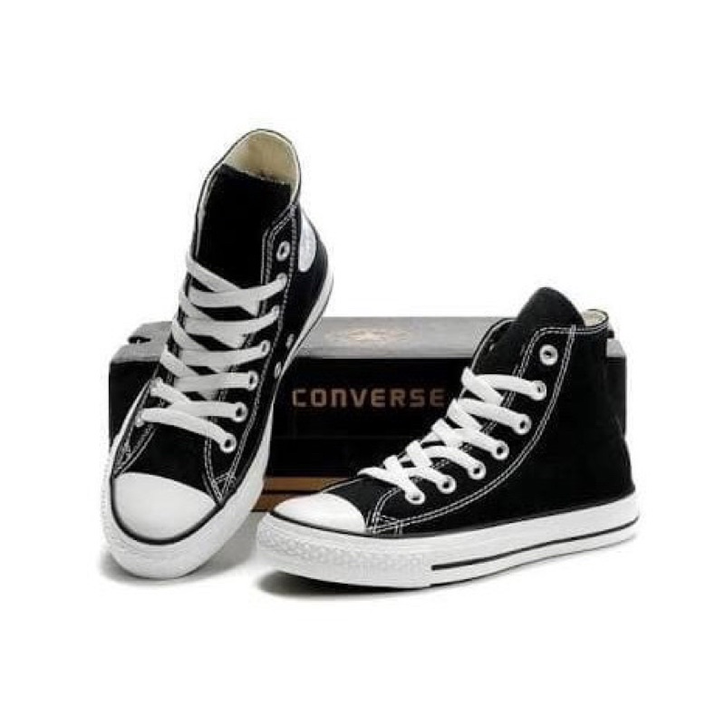 SEPATU CONVERSE BOOTS TINGGI BLACK WHITE TERMURAH