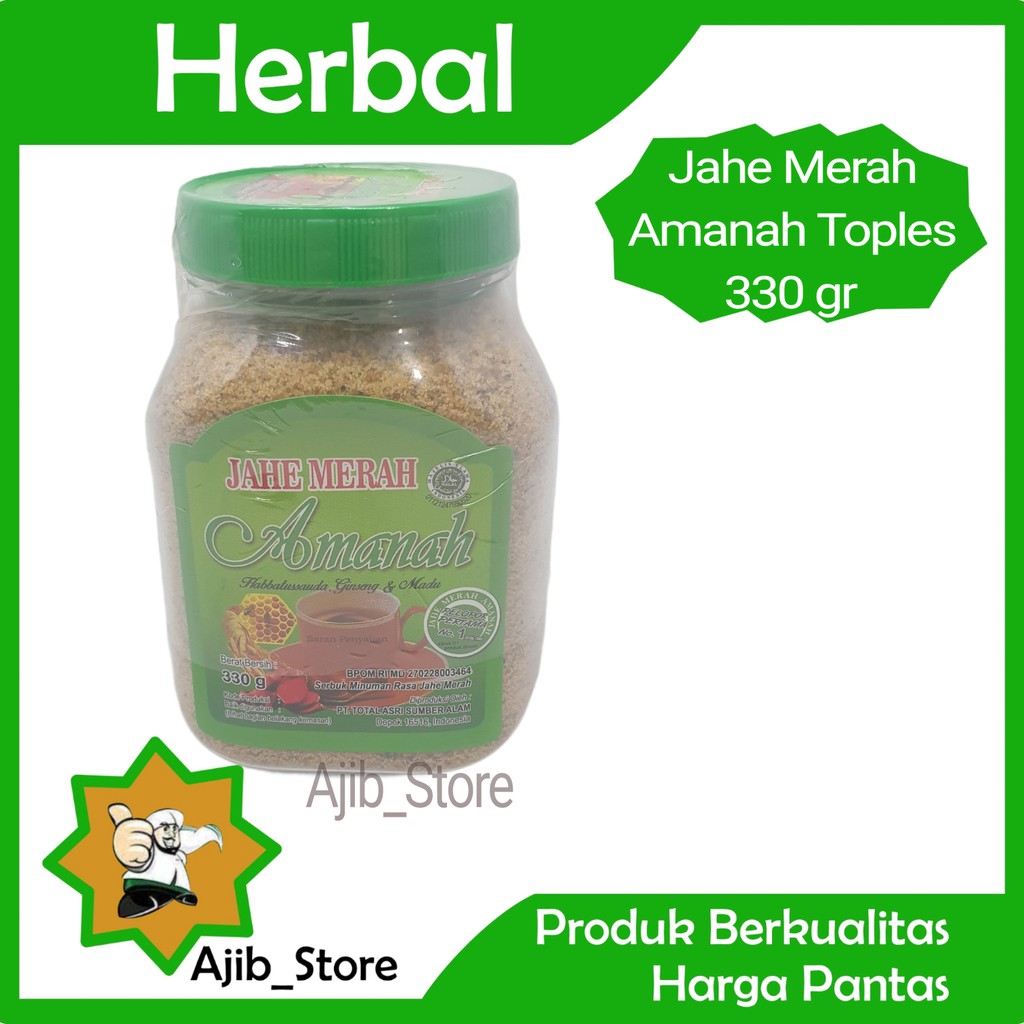 

(100% ASLI) SERBUK / BUBUK JAHE MERAH AMANAH TOPLES 330GR 330 gram Plus Habbatussada Ginseng Madu