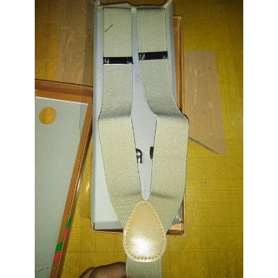 Paket Hemat Suspender dan Dasi Kupu Kupu Warna Cream   Coklat Susu   Kualitas Premium Import dan Re