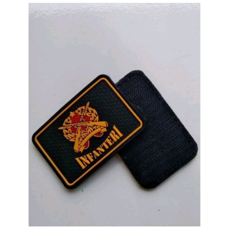 patch rubber emblem tempelan logo INF