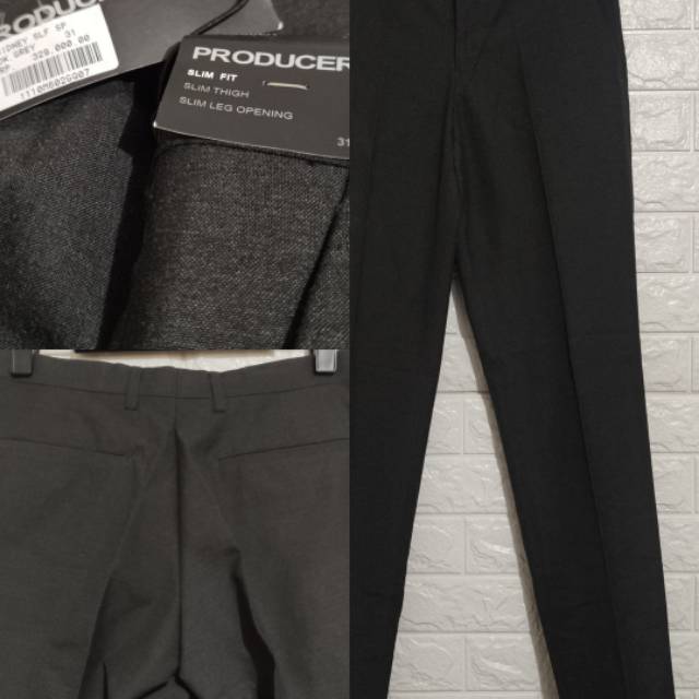 The Executive Celana Pria Producer Slimfit dk grey