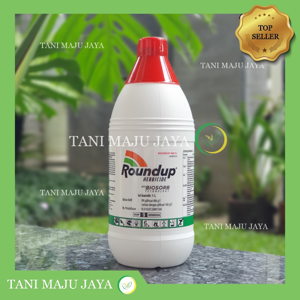 Herbisida Roundup 486SL 1 liter Pembasmi Pemberantas Rumput Liar Sistemik Rondap Round Up Anti Gulma