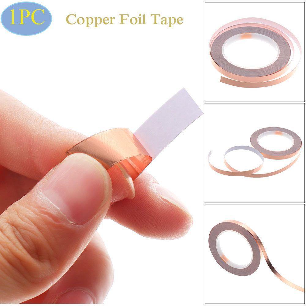 Nanas 1PC Copper Foil Tape Perekat Strip Perlindungan Lem EMI Baru