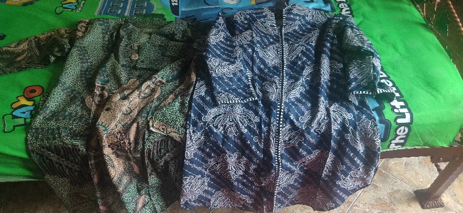 Tunik Batik Zipper Tradisional Batik Size M L Xl Xxl Xxxl