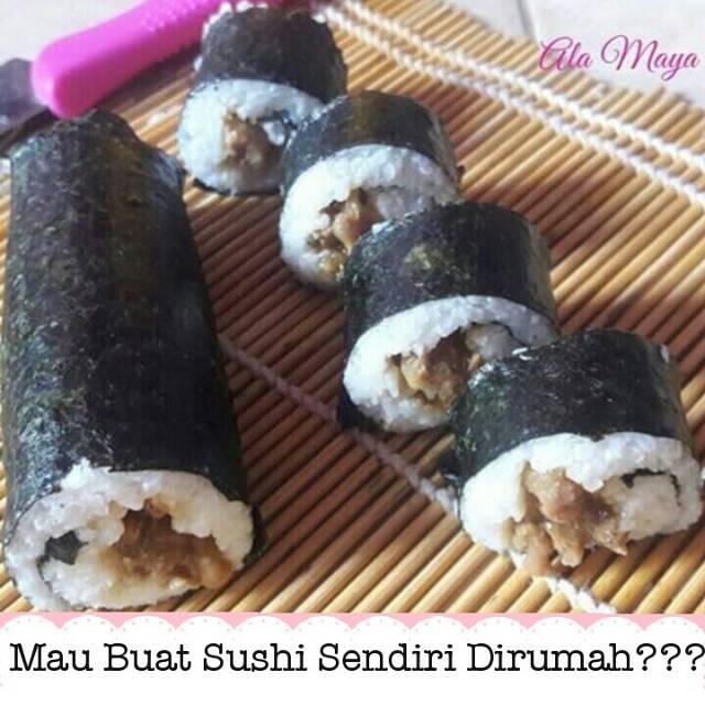 Bambu sushi makisu sushimaki penggulung sushi bamboo bambu sushi nori sushimat tikar penggulung