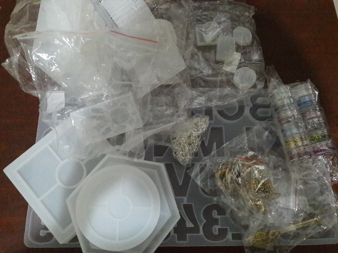 Inf Inf ✿ Kotak Cetakan Perhiasan Bahan Resin Silikon Dengan 9 Slot Epoxy Resin