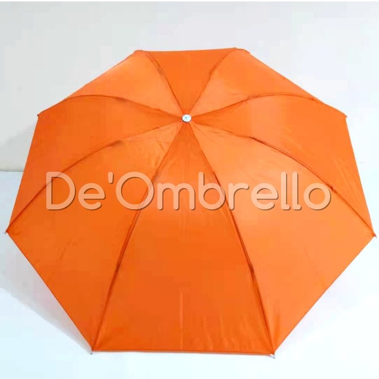 De'Ombrello! (091 ORANGE)Payung Lipat 3 Rk.Balik Polos Warna Orange Anti Angin