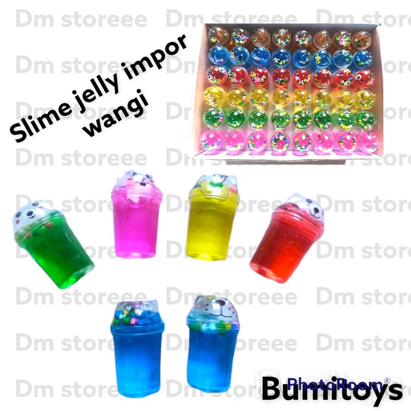 mainan slime jelly glitter impor murah / slem impor / slime jiggly