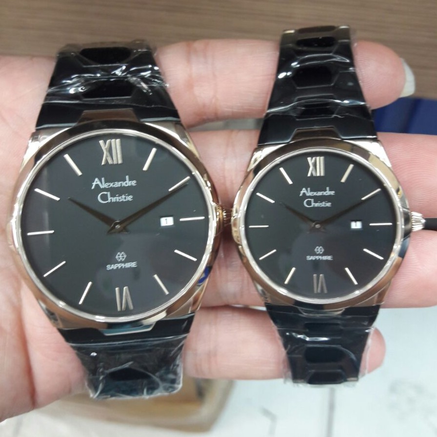 Alexandre Christie AC8542 - Jam Tangan Couple Murah - Full Stainless Steel - Analog Mode