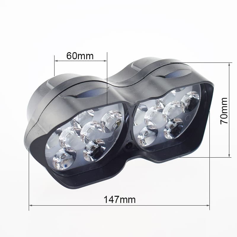 Lampu Tembak Motor ATV LED Spotlight 18 LED - U9 - Black