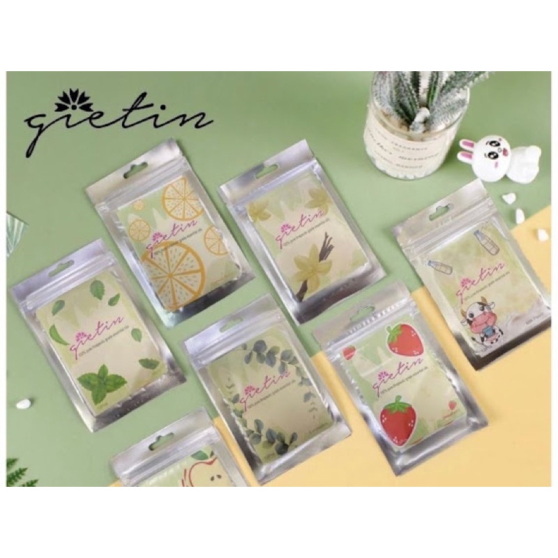 Gietin Stiker Masker Stiker Tempel Aromatherapy Penyegar Masker
