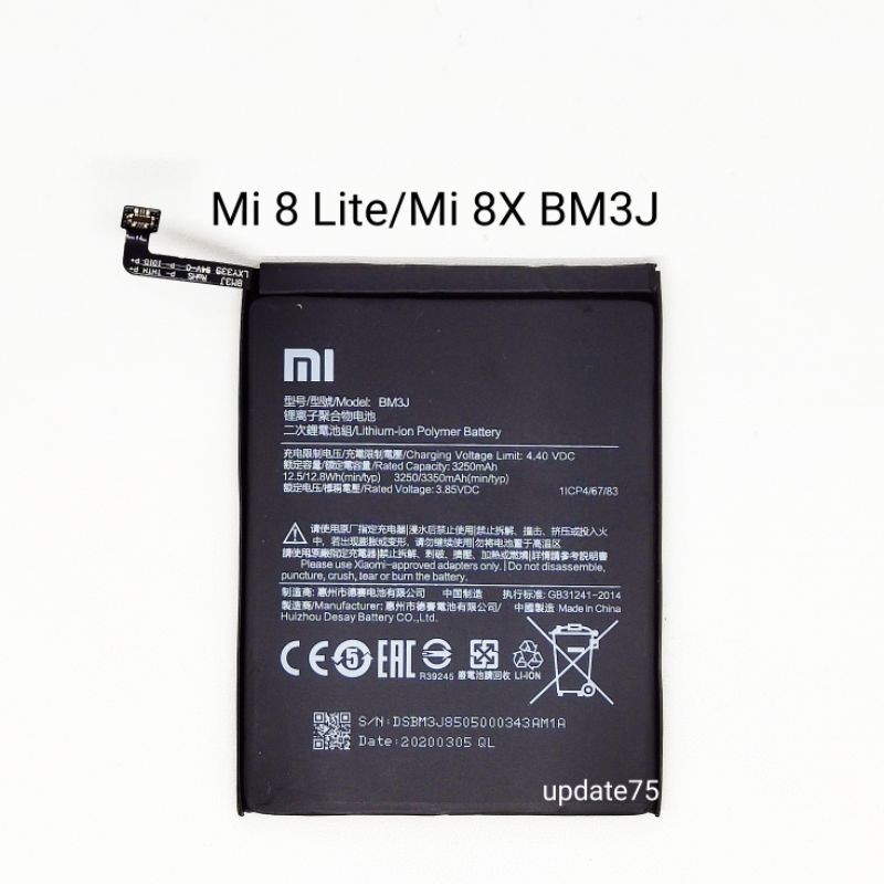 Baterai Xiaomi Mi 8 Lite Mi8 Lite Mi 8X BM3J Original