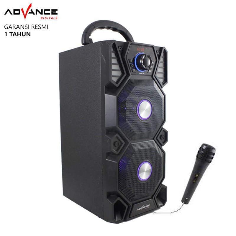 【FREE MIC】ADVANCE 8 inchs Wireless Bluebooth Speaker Portable 2400mah FM Radio Xtra Power Sound H801N Mic Speaker Meeting