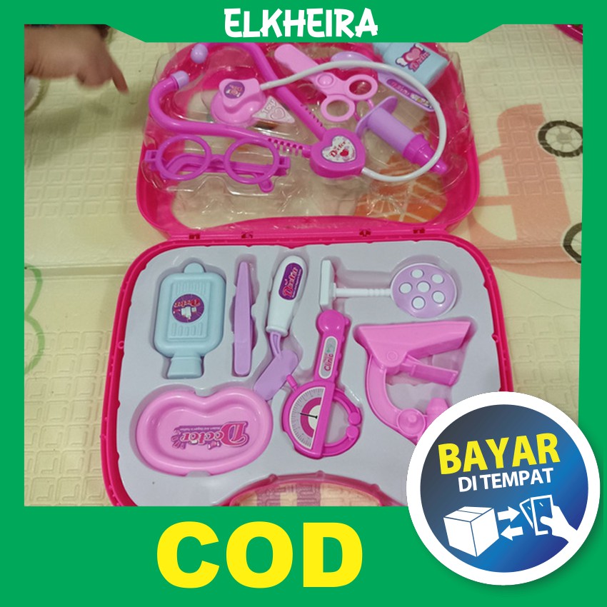 TOYS-019 Dokter dokteran mainan anak dokter2an perempuan koper set edukasi lengkap