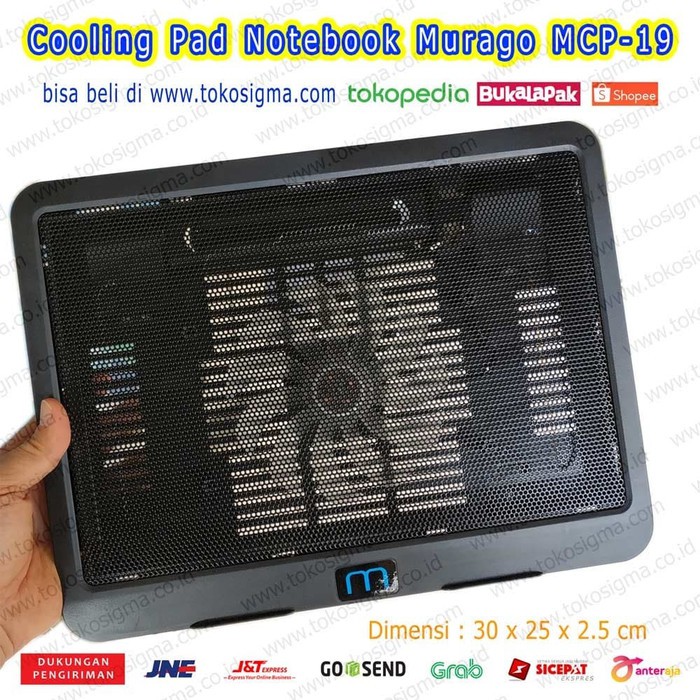 COOLING PAD LAPTOP PENDINGIN NOTEBOOK SUPER COOLER MURAGO MCP-19 30x25