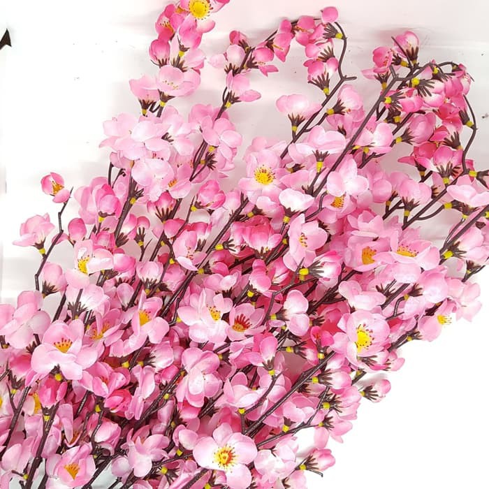 Jual Pohon Bunga Imlek Sakura Meihwa Pink 70 Cm Pink Kain Grosir Murah Cina Terlaris