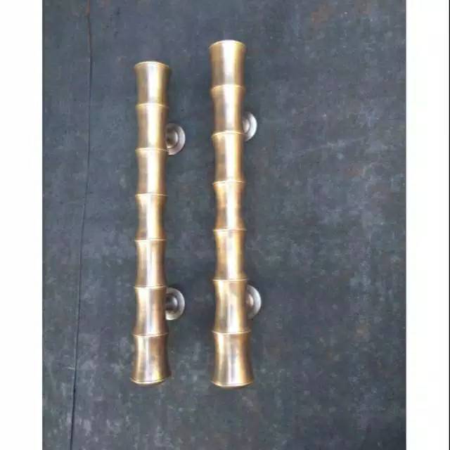 Handle Pintu Rumah Pagar Kuningan Antik Murah Motif Pring