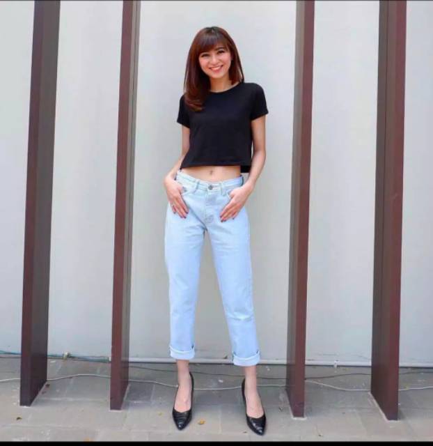 SALE CELANA PLAIN BOYFRIEND JEANS