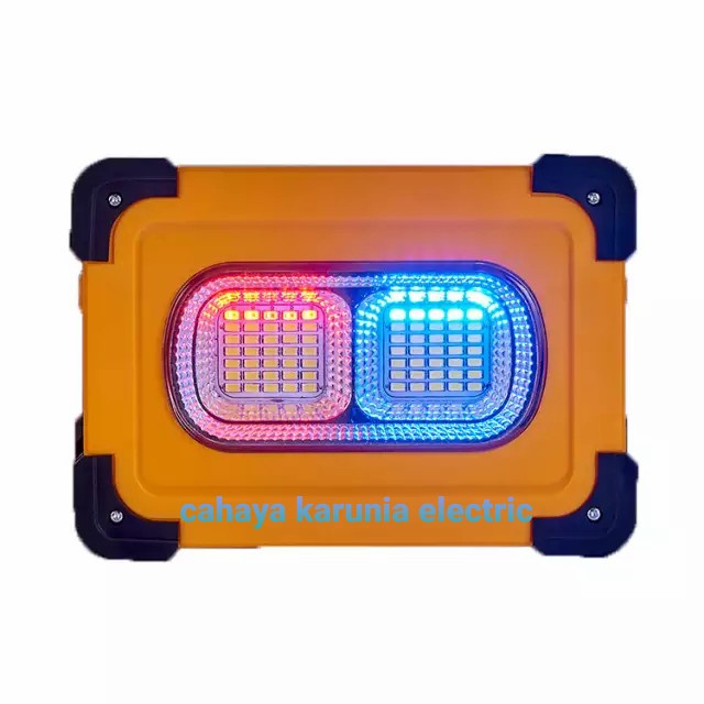 (READY STOCK) lampu sorot portable 100 watt LED mini solar cell + usb charger