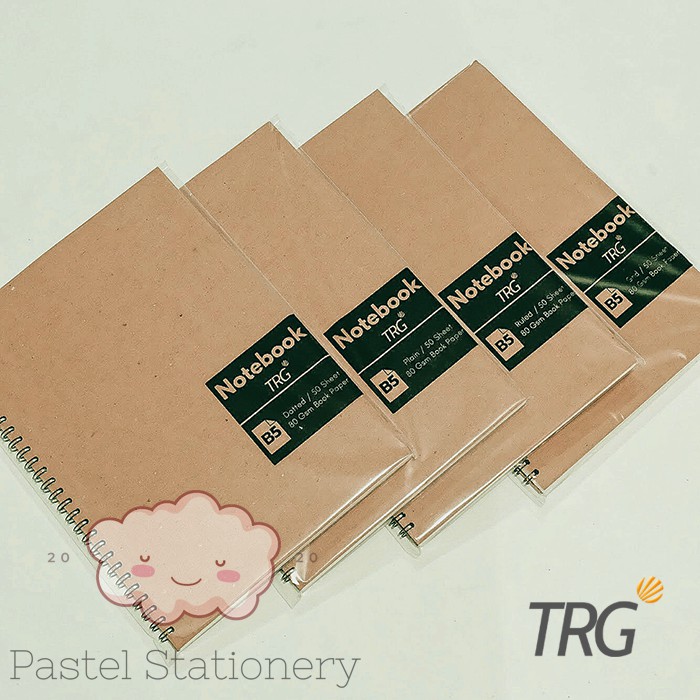

Buku Tulis Catatan B5 Dotted Grid Plain Ruled TRG - TRG Kraft Cover Spiral Notebook B5
