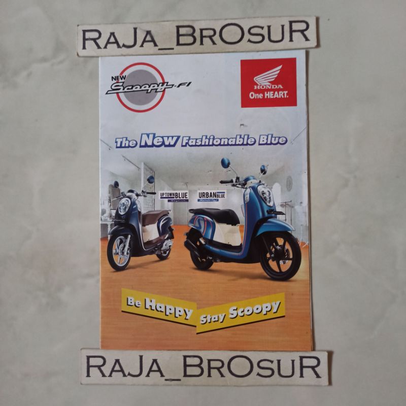 Poster brosur katalog leaflet Honda New Scoopy FI Injeksi - 2 2013