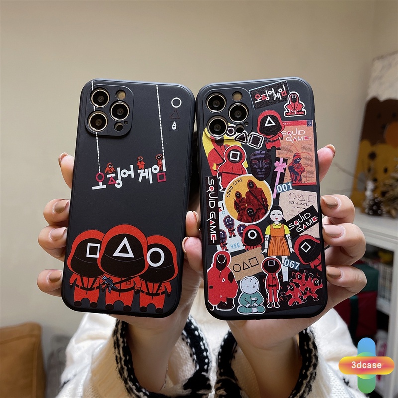 Soft Case Silikon Tpu Motif Tide Brand Squid Game Untuk Infinix Note 8 10 Infinix Hot 10 Play Hot 10 10t 10s 10i Hot 10 Lite S4 9 Pro 11 Plus Infinix Smart 4 5 Pro 3 Plus Tencno Spark 5 PRO Straight Cube Soft TPU Case