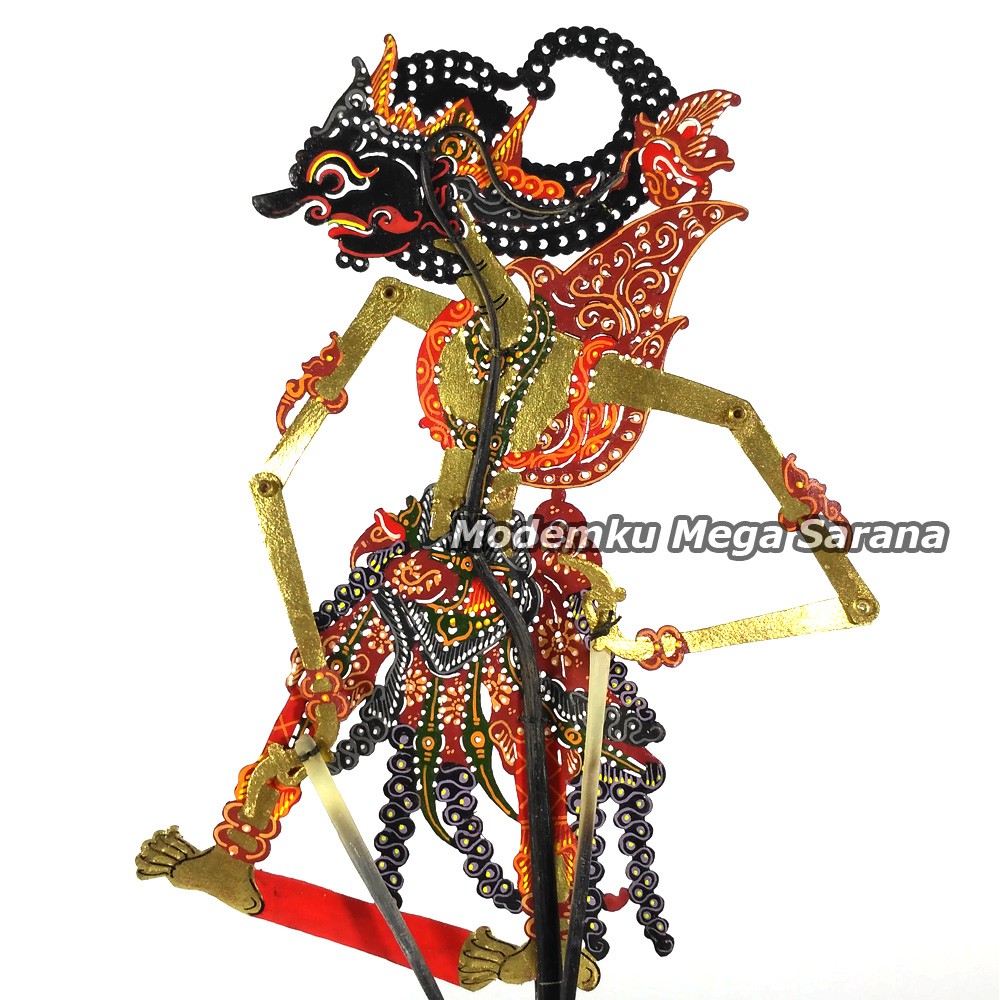 Wayang Kulit Mini Super Halus 20 cm - Gatotkaca Gatotkaca