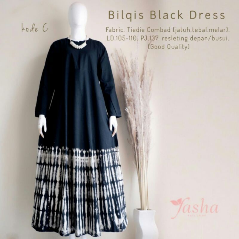 Bilqis Black Dress by Fasha