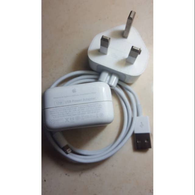 Charger Ipad Air 3 12Wat Original Bawaan Hp.100% Ori (Second) Garansi