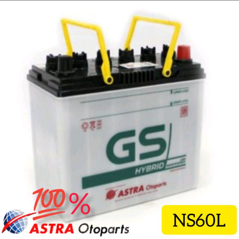 Jual ACCU /AKI GS HYBRID NS60L | Shopee Indonesia