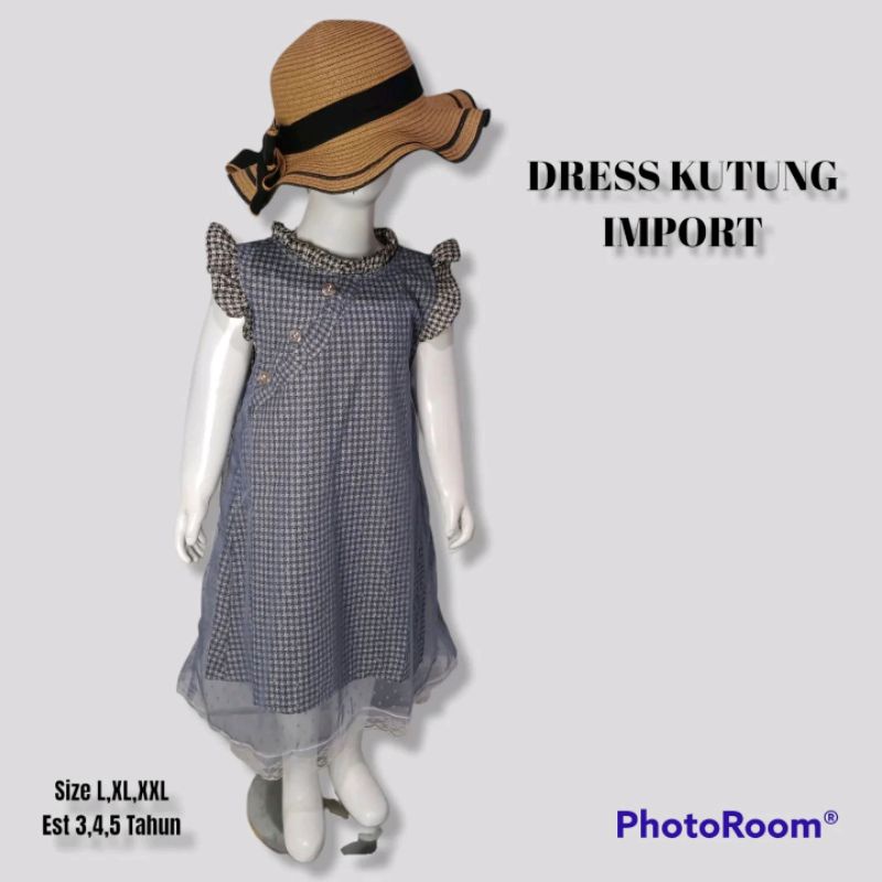 DRESS TUNIK TILE DOT KUTUNG ANAK IMPORT 345 TAHUN - HABIBAH ZAHRA STORE