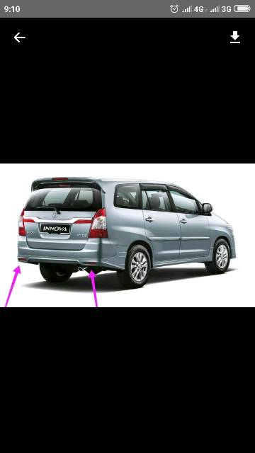 Lampu Bumper Belakang Innova 2011-2015