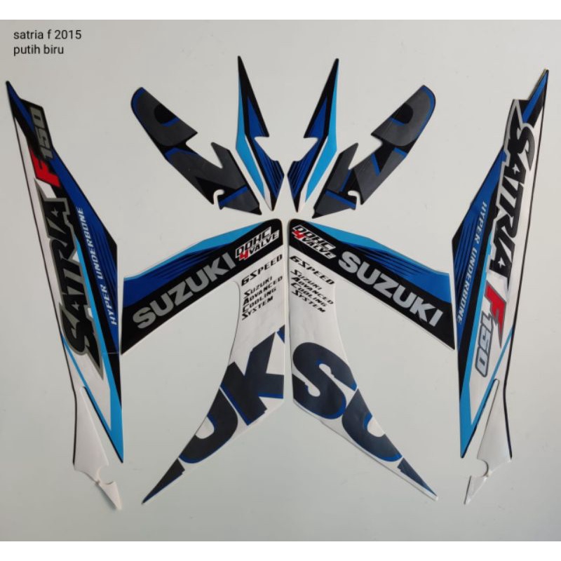 STRIPING SATRIA FU 2015 PUTIH BIRU