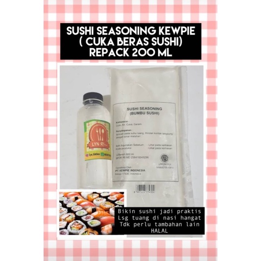 

cuka beras- sushi seasoning kewpie