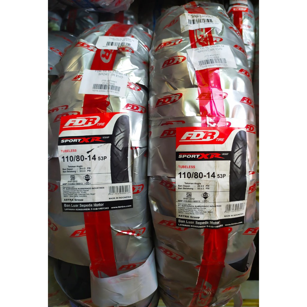 Ban Luar FDR Tubeles Sport XR Evo 110 80 Ring 14 Ban Belakang Motor Honda Beat vario Yamaha Mio