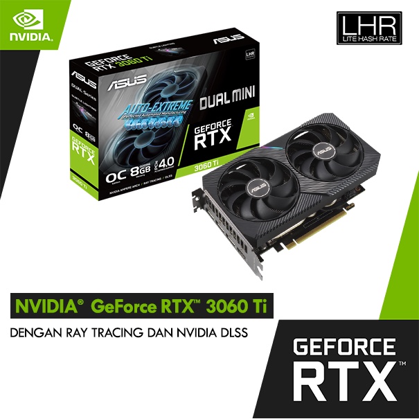 asus dual geforce rtx 3060 ti 8gb mini oc edition v2   8gb gddr6