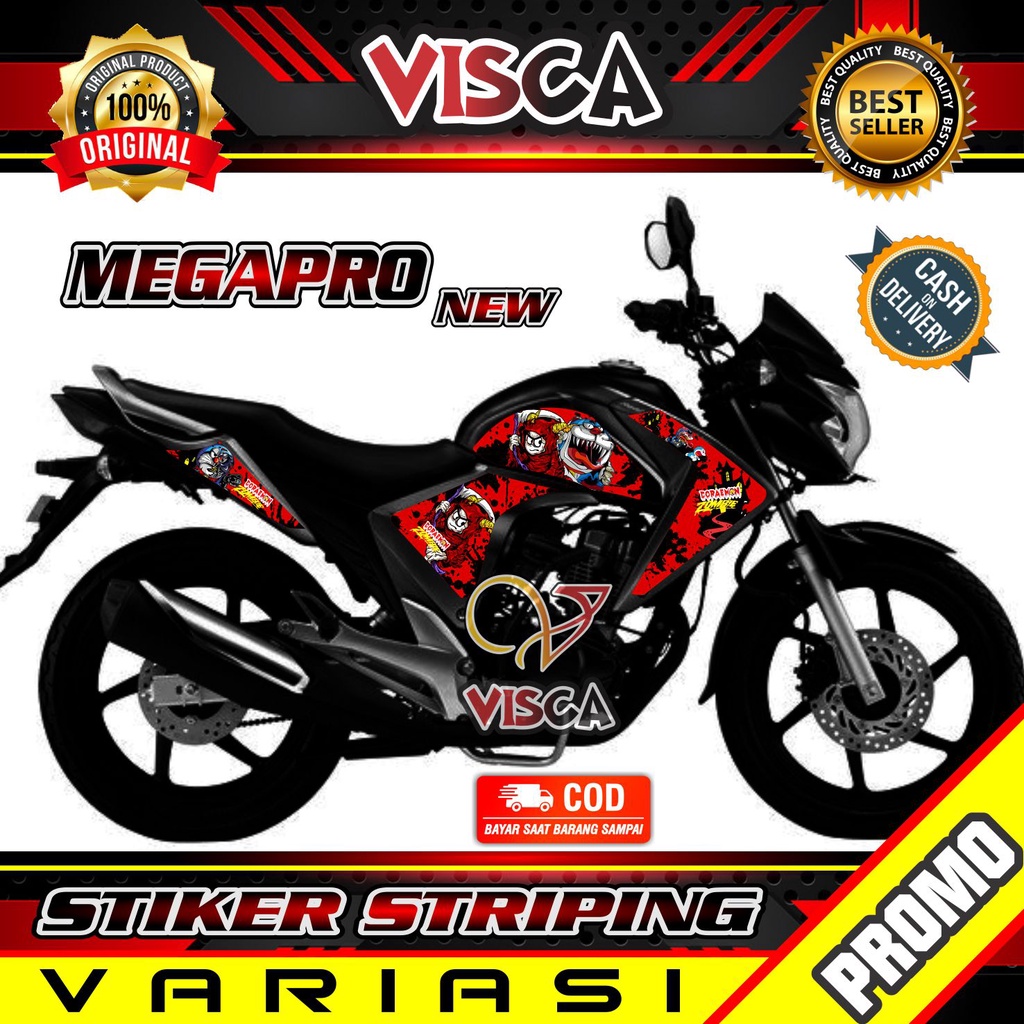 Striping Megapro New - Sticker Striping Variasi Lis Megapro New - Striping Hologram Megapro New - Do