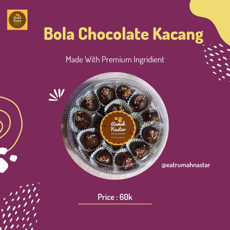 

Kue Kering Chocolate Kacang 500gr - Kue Kering Home Made - Nastar coklat HomeMade