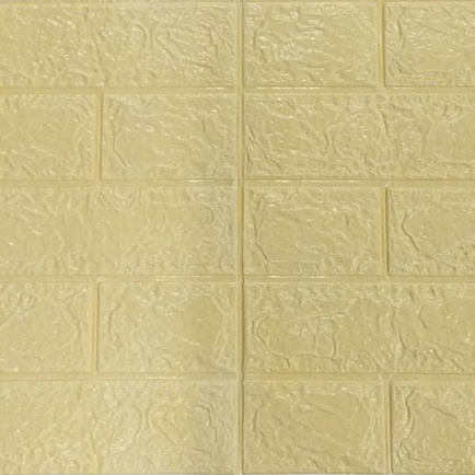 ❄ TMALL ❄ R461 Wallpaper Dinding Foam 3D / Stiker Wallpaper Dinding Mini Dekorasi / Wallpaper 3D-BEIGE