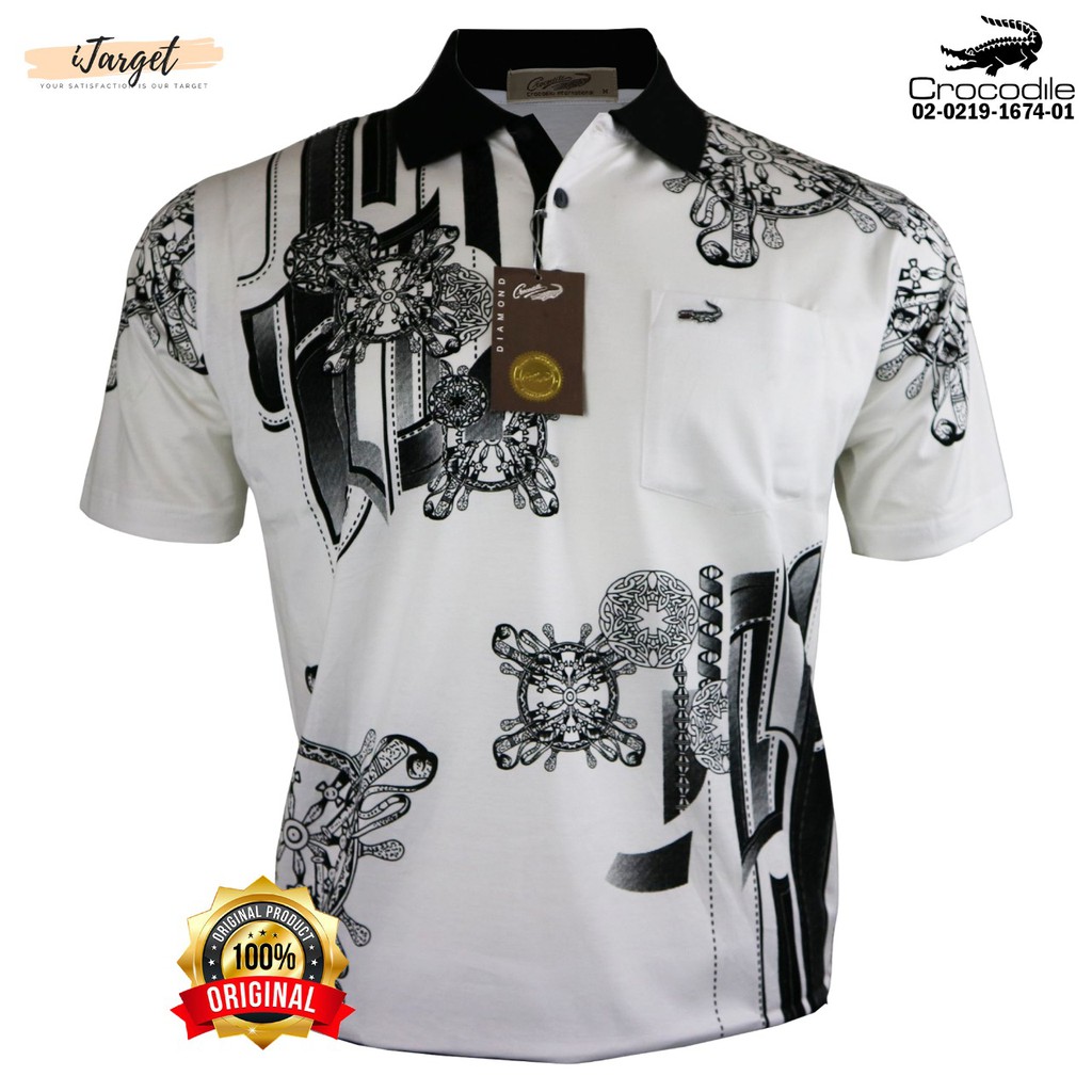 Kaos Kerah Pria Crocodile Platinum / Kaos Crocodile Diamond Garansi Original 1674