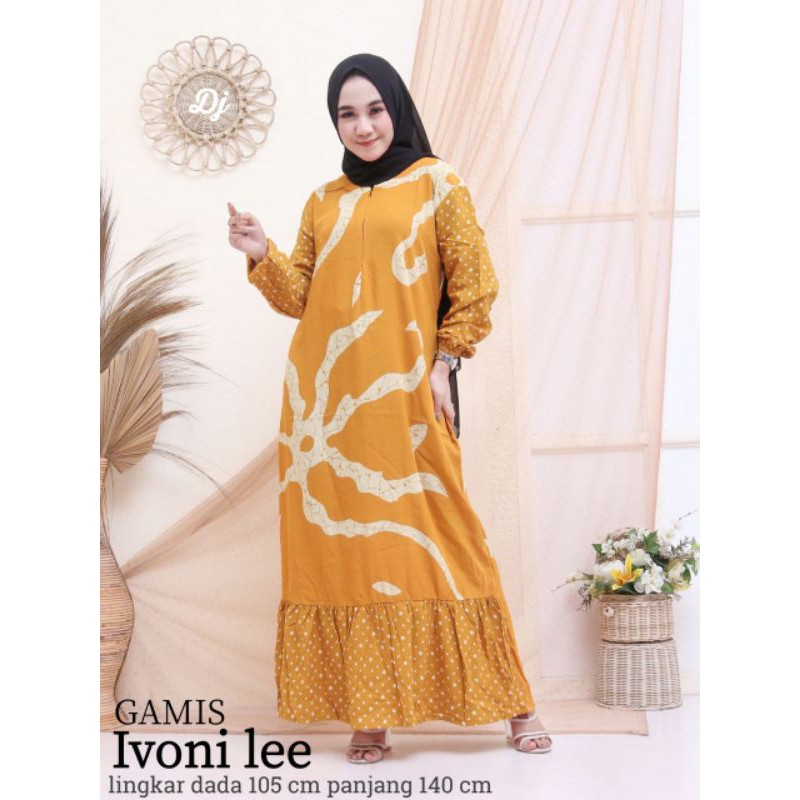Gamis Ivoni Lee Katun Rayon Adem Lembut