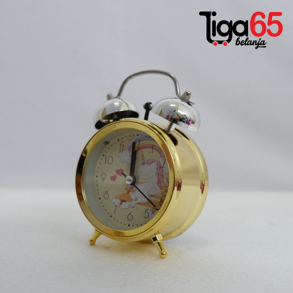 365 CLOCK KRING #41081 Jam Weker Beaker Alarm Analog Motif