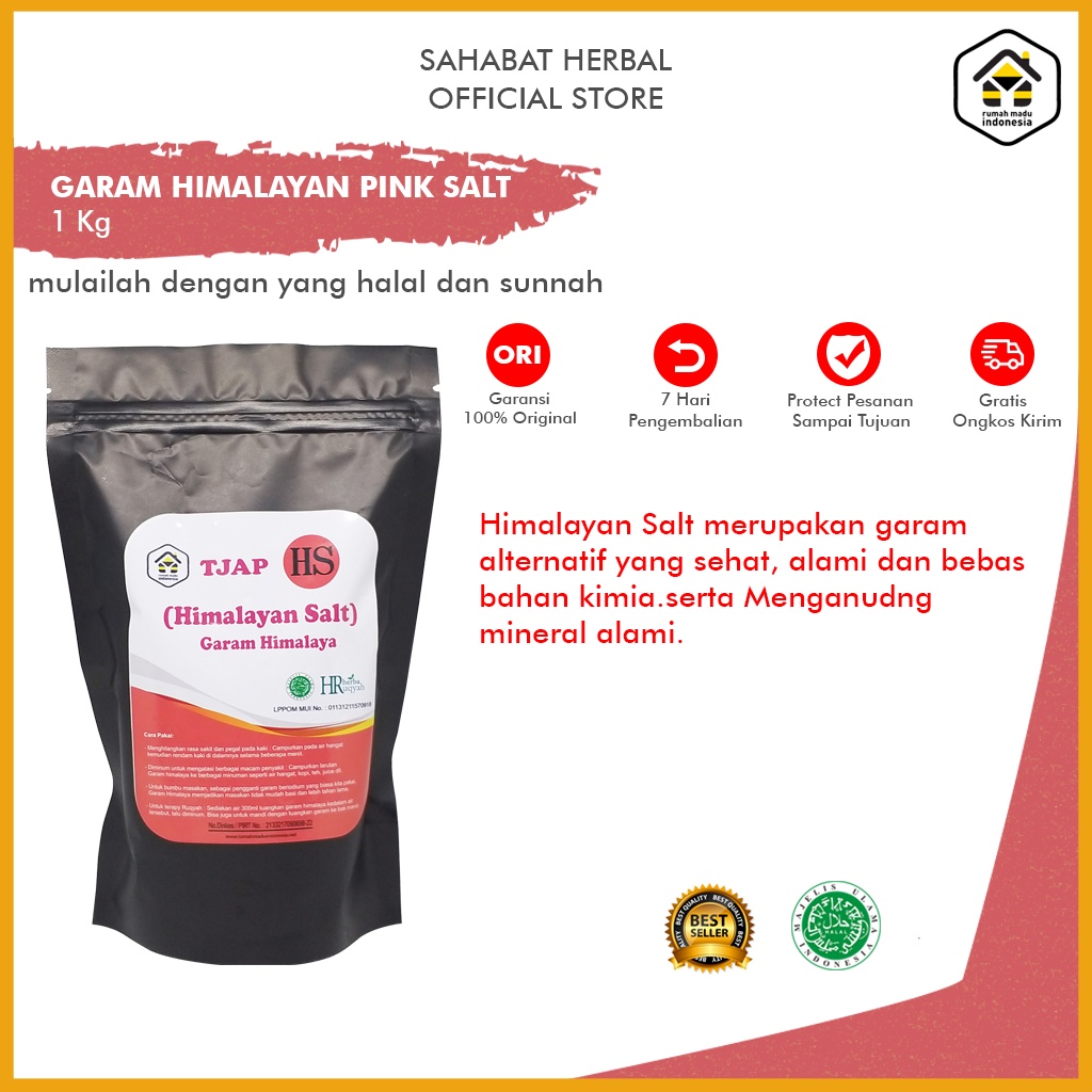 

Garam Himalaya 1kg Garam Himalaya Asli Himalayan Pink Salt Himsalt Premium Original | Himsalt